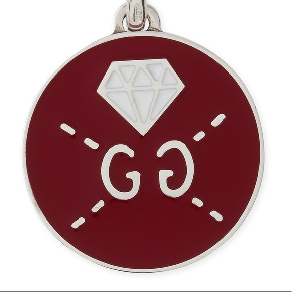 GucciGhost Sterling Silver & Enamel Diamond Charm - Picture 12 of 12